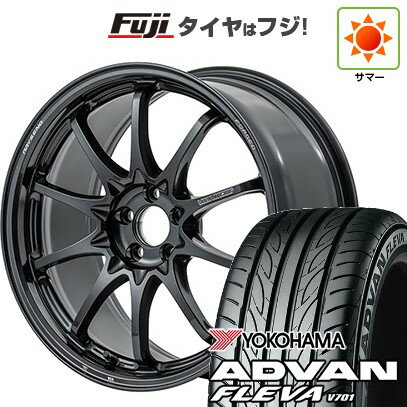 【新品国産車用5穴100】 夏タイヤ ホイール4本セット 215/40R18 ヨコハマ アドバン フレバV701 RAYS レイズ ボルクレーシング CE28N-plus 18インチ(送料無料)