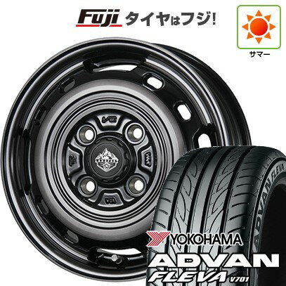 【新品 軽自動車】N-BOX タント スペーシア 夏タイヤ ホイール4本セット 165/55R15 ヨコハマ アドバン フレバV701 トピー ランドフット XFG 15インチ(送料無料)