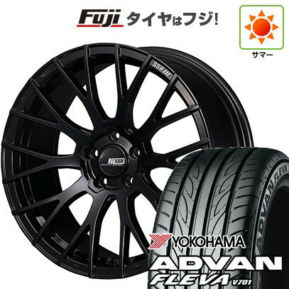 【新品国産車用5穴100】 夏タイヤ ホイール4本セット 215/40R18 ヨコハマ アドバン フレバV701 SSR ライナー M10モノブロック 18インチ(送料無料)