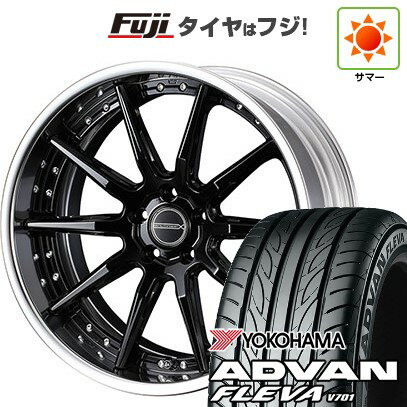 【新品国産車用5穴114.3】 夏タイヤ ホイール4本セット 225/35R20 ヨコハマ アドバン フレバV701 WEDS ウェッズ マーベリック 1410S 20インチ(送料無料)