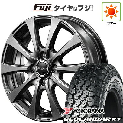【新品 軽自動車】軽トラ 軽バン 夏タイヤ ホイール4本セット 145/80R12 80/78N ヨコハマ ジオランダー KT MID WHEELS G10 12インチ(送料無料)