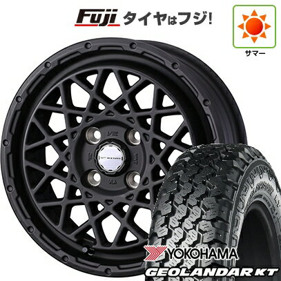 【新品 軽自動車】軽トラ 軽バン 夏タイヤ ホイール4本セット 145/80R12 80/78N ヨコハマ ジオランダー KT WEDS ウェッズアドベンチャー マッドヴァンス 09 12インチ(送料無料)