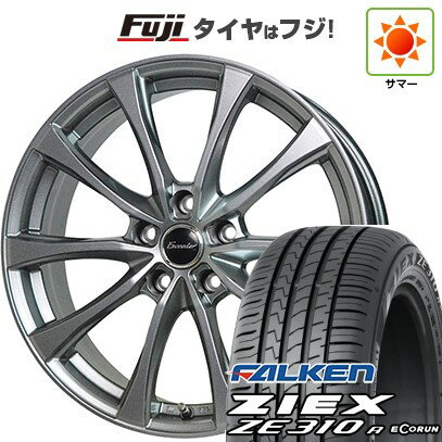 【新品国産車用5穴100】 夏タイヤ ホイール4本セット 215/40R18 ファルケン ジークス ZE310R エコラン(限定) ホットスタッフ エクシーダー E07 18インチ(送料無料)