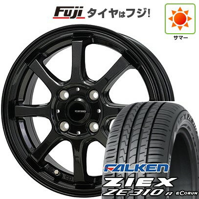 【新品国産4穴100車】 夏タイヤ ホイール4本セット 185/55R15 ファルケン ジークス ZE310R エコラン(限定) ホットスタッフ ジースピード G-08 15インチ(送料無料) サマータイヤ