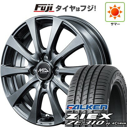 【新品国産4穴100車】 夏タイヤ ホイール4本セット 185/55R15 ファルケン ジークス ZE310R エコラン(限定) MID WHEELS G10 15インチ(送料無料) サマータイヤ