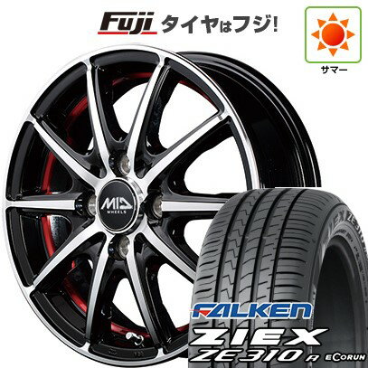 【新品国産4穴100車】 夏タイヤ ホイール4本セット 185/55R15 ファルケン ジークス ZE310R エコラン(限定) MID WHEELS SX-2 15インチ(送料無料) サマータイヤ