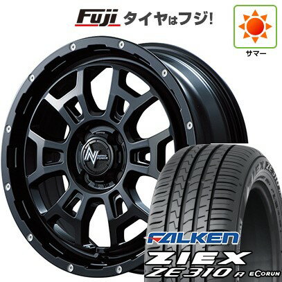 【新品国産4穴100車】 夏タイヤ ホイール4本セット 195/45R16 ファルケン ジークス ZE310R エコラン(限定) MID WHEELS NITRO POWER H6 スラッグ 16インチ(送料無料) サマータイヤ