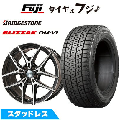 【新品】輸入車用 プジョー リフター スタッドレスタイヤ ホイール4本セット 215/65R16 ブリヂストン ブリザック DM-V1 ビッグウエイ AFG VX(ブラックポリッシュ) 6.5J 16インチ(送料無料)