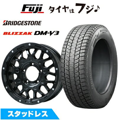 【新品】ジムニー スタッドレスタイヤ ホイール4本セット 175/80R16 ブリヂストン ブリザック DM-V3 レアマイスター LMG MS-9W グロスブラック 5.5J 16インチ(送料無料)