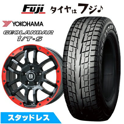 【新品】輸入車用 レネゲード スタッドレスタイヤ ホイール4本セット 215/65R16 ヨコハマ ジオランダー I/T-S G073 ビッグウエイ B-LUGNAS FRD(マットブラック/レッドリム) 6.5J 16インチ(送料無料)