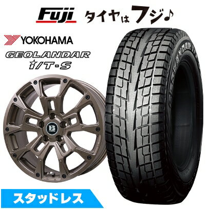 【新品国産車用5穴114.3】 スタッドレスタイヤ ホイール4本セット 215/60R17 ヨコハマ ジオランダー I/T-S G073 ビッグウエイ B-LUGNAS BRD(マットブロンズ) 7J 17インチ(送料無料)