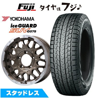 【新品】ジムニー スタッドレスタイヤ ホイール4本セット 185/85R16 ヨコハマ アイスガード SUV G075 レアマイスター LMG MS-9W ブロンズリムポリッシュ 5.5J 16インチ(送料無料)