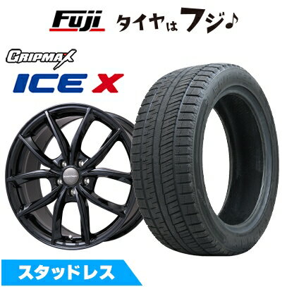 【新品】輸入車用 プジョー508 2018- スタッドレスタイヤ ホイール4本セット 215/55R17 グリップマックス アイスX BSW ブラックサイドウォール(限定) ユーロテック VP-LINE(グロスブラック) 7J 17インチ(送料無料)