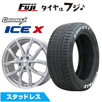 【新品】輸入車用 プジョー508 2018- スタッドレスタイヤ ホイール4本セット 215/55R17 グリップマックス アイスX RWL ホワイトレター(限定) ユーロテック VP-LINE(シルバーポリッシュ) 7J 17インチ(送料無料)