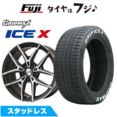 【新品】輸入車用 プジョー308 2014- スタッドレスタイヤ ホイール4本セット 205/55R16 グリップマックス アイスX RWL ホワイトレター(限定) ビッグウエイ AFG VX(ブラックポリッシュ) 6.5J 16インチ(送料無料)