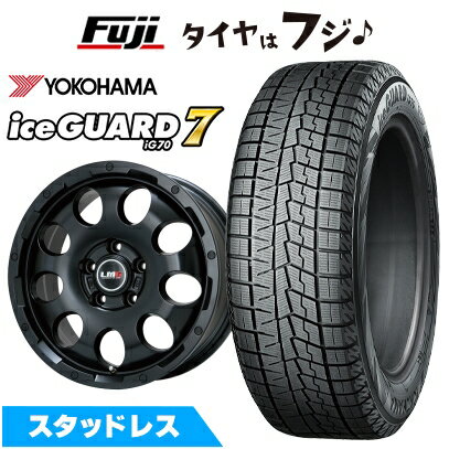 【新品国産車用5穴114.3】 スタッドレスタイヤ ホイール4本セット 215/60R17 ヨコハマ アイスガード7 セブンIG70 レアマイスター LMG CS-9 マットブラック 6.5J 17インチ(送料無料)