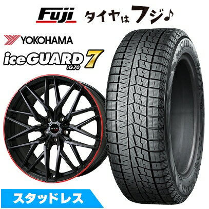 【新品】輸入車用 MINI（F54） スタッドレスタイヤ ホイール4本セット 225/45R17 ヨコハマ アイスガード7 セブンIG70 ビッグウエイ EURO BAHN ニュルブルグMTX(マットブラック/レッドリム) 7.5J 17インチ(送料無料)