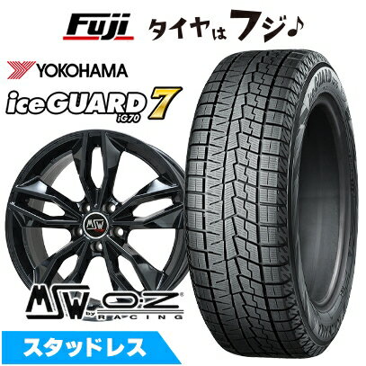 【新品】輸入車用 ベンツAクラス（W177） スタッドレスタイヤ ホイール4本セット 205/55R17 ヨコハマ アイスガード7 セブンIG70(特価限定2023年製) MSW by OZ Racing MSW 71(グロスブラック) 7.5J 17インチ(送料無料)
