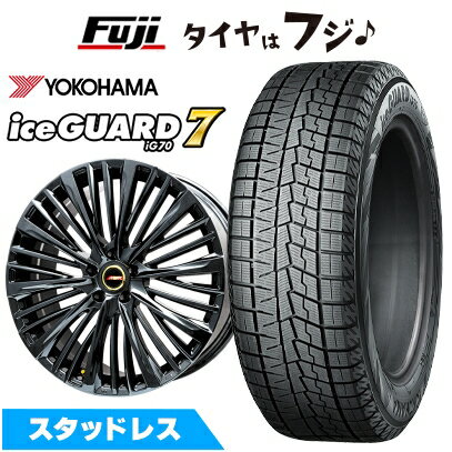 【新品】レクサスLS(ボルト車) スタッドレスタイヤ ホイール4本セット 245/45R20 ヨコハマ アイスガード7 セブンIG70 プレミックス MER-X BMC(R14ボルト) 8.5J 20インチ(送料無料)