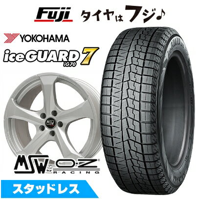 【新品】輸入車用 MINI（F54） スタッドレスタイヤ ホイール4本セット 225/45R17 ヨコハマ アイスガード7 セブンIG70 MSW by OZ Racing MSW 47(フルシルバー) 7.5J 17インチ(送料無料)