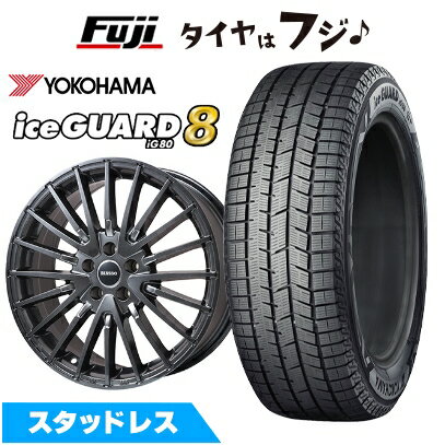 【パンク保証付き】【新品】輸入車用 アウディA4（8W） スタッドレスタイヤ ホイール4本セット 245/40R18 ヨコハマ アイスガード8 エイトIG80 ホットスタッフ ビアッソ BI-02【限定】 8J 18インチ(送料無料)
