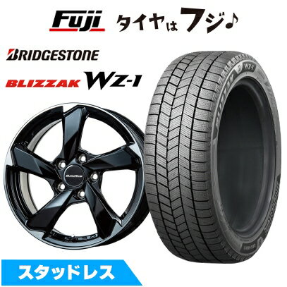 【新品】輸入車用 アウディA5（F5 8T） スタッドレスタイヤ ホイール4本セット 255/35R19 ブリヂストン ブリザック WZ-1 ユーロアクシス クロスエッジ(グロスブラック/カットスポーク) 8.5J 19インチ(送料無料)