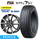 【パンク保証付き】【新品国産5穴114.3車】 スタッドレスタイヤ ホイール4本セット 225/60R18 ダンロップ ウインターマックス SJ8+ エルベ V...