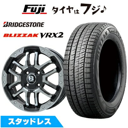【新品】ヤリスクロス スタッドレスタイヤ ホイール4本セット 205/65R16 ブリヂストン ブリザック VRX2 ビッグウエイ B-LUGNAS FRD(ブラックポリッシュ/ブラッククリア) 16インチ(送料無料)