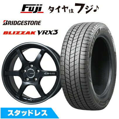 【新品国産5穴114.3車】 スタッドレスタイヤ ホイール4本セット 225/55R17 ブリヂストン ブリザック VRX3 レアマイスター CS-V6(グロスブラック/ラインポリッシュ) 7J 17インチ(送料無料)