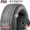 【新品】ジムニーシエラ用 スタッドレスタイヤ ホイール4本セット 195/80R15 ブリヂストン ブリザック DM-V2 DMV2 プレミックス プディン(マットブラック) 15インチ(送料無料)