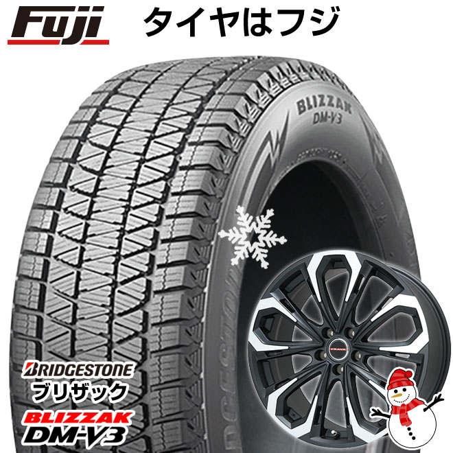 【新品】輸入車用 イヴォーク スタッドレスタイヤ ホイール4本セット 235/60R18 ブリヂストン ブリザック DM-V3 DMV3 ビッグウエイ レイシーン プラバ5X(マットブラックポリッシュ) 18インチ(送料無料)