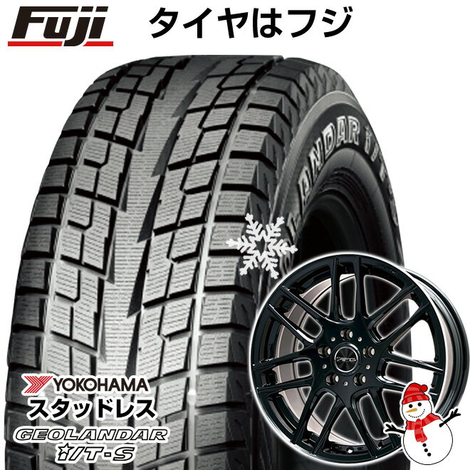 【新品】輸入車用 ボルボ（V60 クロスカントリー 2015-19） スタッドレスタイヤ ホイール4本セット 215/65R16 ヨコハマ ジオランダー I/T-S G073 ビッグウエイ EURO AFG(グロスブラック/リムポリッシュ) 16インチ(送料無料)