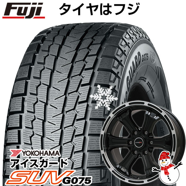 【新品国産6穴139.7車】 スタッドレスタイヤ ホイール4本セット 265/70R16 ヨコハマ アイスガード SUV G075 ビッグウエイ B-MUD K(グロスブラックリムポリッシュ) 16インチ(送料無料)