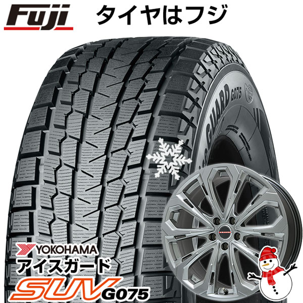 【新品国産5穴114.3車】 スタッドレスタイヤ ホイール4本セット 225/55R18 ヨコハマ アイスガード SUV G075 ビッグウエイ レイシーン プラバ5X(クロームハイパーシルバー) 18インチ(送料無料)