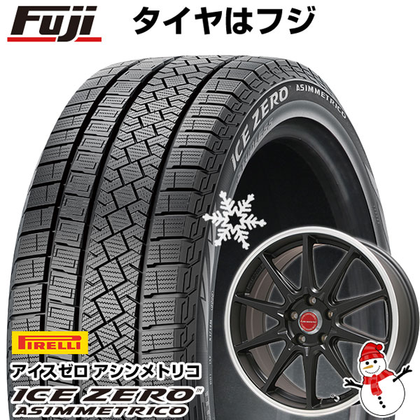 【新品】カムリ/レクサスES スタッドレスタイヤ ホイール4本セット 235/45R18 ピレリ ウィンター アイスゼロアシンメトリコ レアマイスター LMスポーツRS10(マットブラックリムポリッシュ) 18インチ(送料無料)
