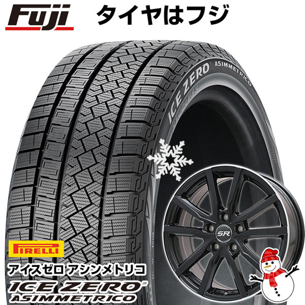 【新品国産5穴114.3車】 スタッドレスタイヤ ホイール4本セット 215/45R17 ピレリ ウィンター アイスゼロアシンメトリコ ブランドル N52B 17インチ(送料無料)