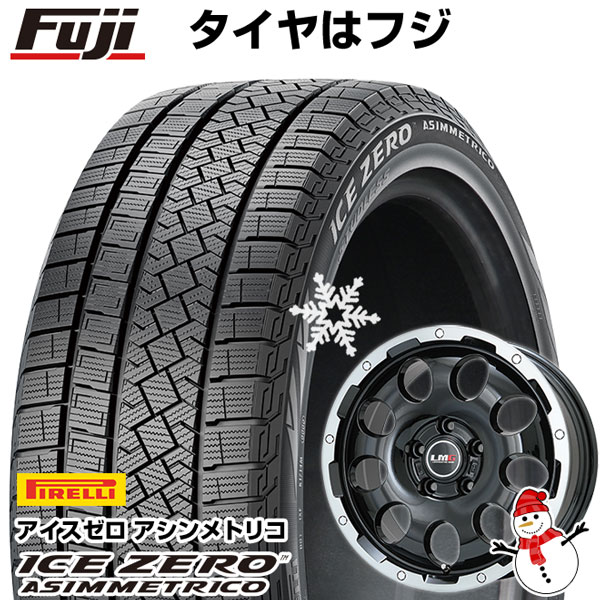 【新品国産5穴114.3車】 スタッドレスタイヤ ホイール4本セット 215/60R17 ピレリ ウィンター アイスゼロアシンメトリコ レアマイスター LMG CS-9 ブラック/ブラッククリアリム 17インチ(送料無料)