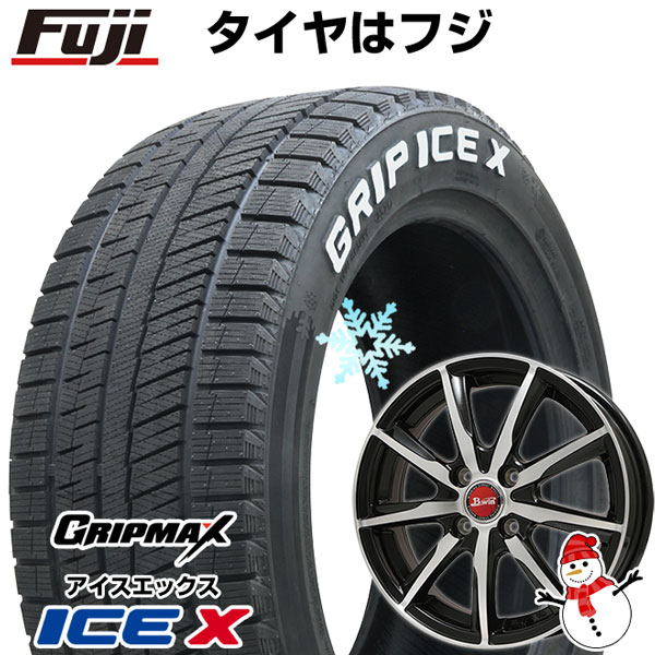 【新品国産5穴114.3車】 スタッドレスタイヤ ホイール4本セット 195/60R16 グリップマックス アイスX RWL ホワイトレター(限定2022年製) ビッグウエイ B-WIN ヴェノーザ9 16インチ(送料無料)