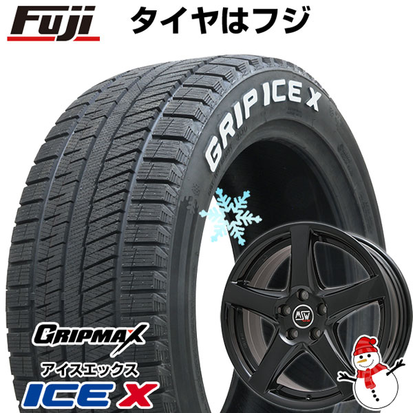 【新品】輸入車用 ボルボ（V40） スタッドレスタイヤ ホイール4本セット 205/55R16 グリップマックス アイスX RWL ホワイトレター(限定2022年製) MSW by OZ Racing MSW 78(グロスブラック) 16インチ(送料無料)