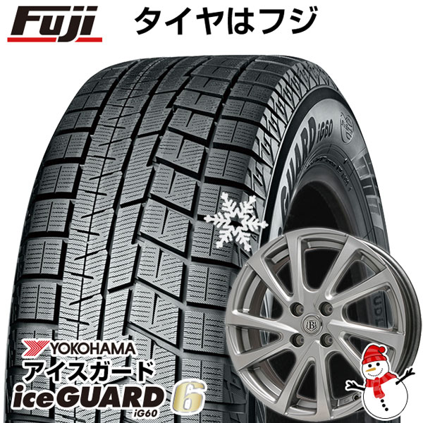 【新品国産4穴100車】 スタッドレスタイヤ ホイール4本セット 175/70R14 ヨコハマ アイスガード シックスIG60 ブランドル E04 14インチ(送料無料)