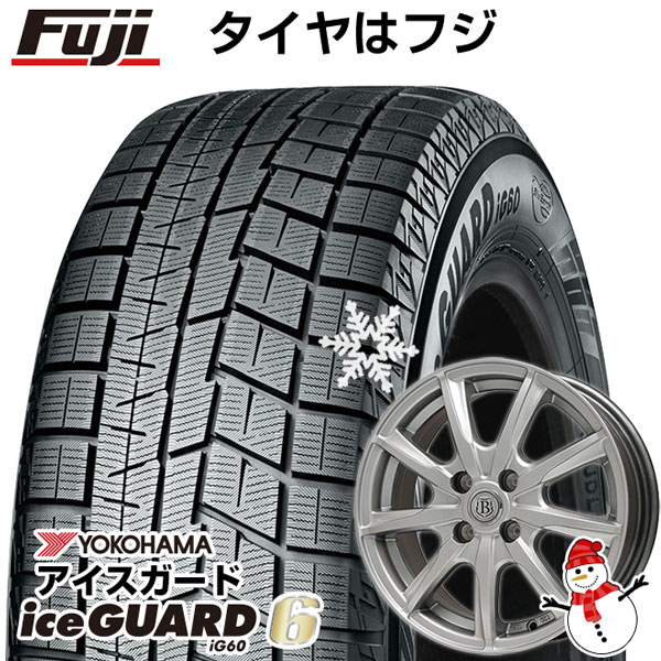 【新品国産4穴100車】 スタッドレスタイヤ ホイール4本セット 175/65R14 ヨコハマ アイスガード シックスIG60 ブランドル E05 14インチ(送料無料)