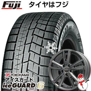 【送料無料 プジョー3008】 YOKOHAMA ヨコハマ アイスガード シックスIG60 205/60R16 16インチ スタッドレスタイヤ ホイール4本セット 輸入車 EUROTECH ユーロテック ガヤ ソリ(マットチタニウム) 6.5J 6.50-16