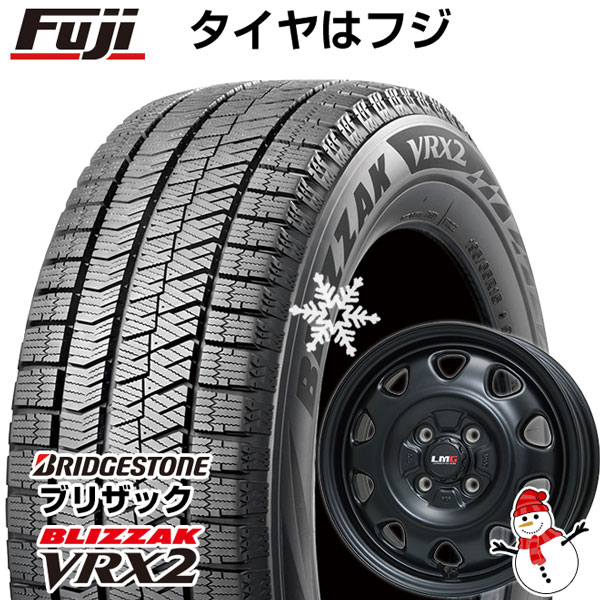 【新品 軽自動車】ハスラー デリカミニ(4WD) スタッドレスタイヤ ホイール4本セット 165/60R15 ブリヂストン ブリザック VRX2 レアマイスター LMG OFF-STYLE(マットブラック) 15インチ(送料無料)