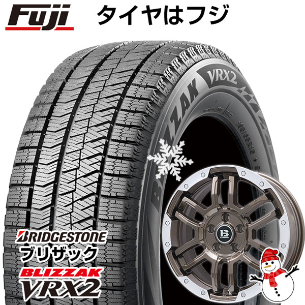 【新品】輸入車用 コンパス 2017- スタッドレスタイヤ ホイール4本セット 225/60R17 ブリヂストン ブリザック VRX2 ビッグウエイ B-LUGNAS FRD(ブロンズ/リムポリッシュ) 17インチ(送料無料)