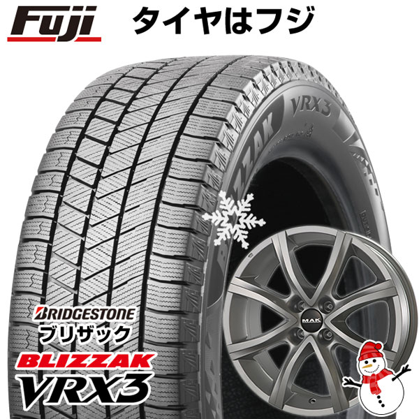 【新品】輸入車用 シトロエンC3 エアクロス SUV スタッドレスタイヤ ホイール4本セット 205/65R15 ブリヂストン ブリザック VRX3 MAK アンチバス 15インチ(送料無料)