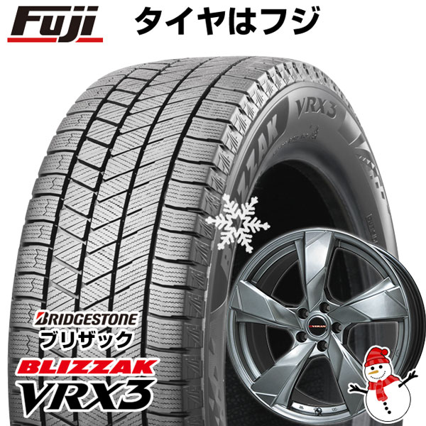 【新品国産5穴114.3車】 スタッドレスタイヤ ホイール4本セット 225/70R16 ブリヂストン ブリザック VRX3 プレミックス ヴェランV(クロームハイパーシルバー) 16インチ(送料無料)