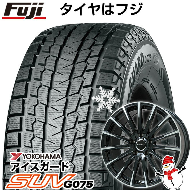 【新品】輸入車用 ベンツGLC（X253） スタッドレスタイヤ ホイール4本セット 235/55R19 ヨコハマ アイスガード SUV G075 ユーロアクシス エアフルト(ブラックポリッシュ) 19インチ(送料無料)