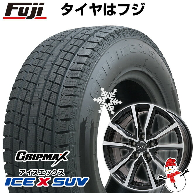 【新品国産5穴114.3車】 スタッドレスタイヤ ホイール4本セット 215/70R16 グリップマックス アイスX SUV BSW ブラックサイドウォール(限定2022年製) ブランドル N52BP 16インチ(送料無料)