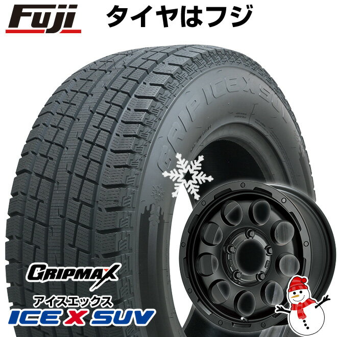 【新品】ジムニーシエラ スタッドレスタイヤ ホイール4本セット 215/70R16 グリップマックス アイスX SUV BSW ブラックサイドウォール(限定2022年製) レアマイスター LMG CS-9 マットブラック 16インチ(送料無料)