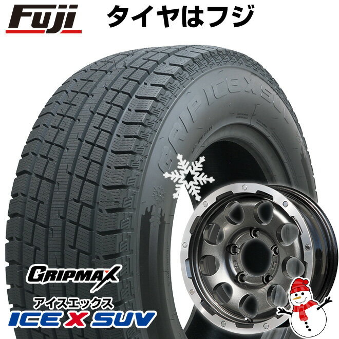 【新品】ジムニーシエラ スタッドレスタイヤ ホイール4本セット 215/70R16 グリップマックス アイスX SUV BSW ブラックサイドウォール(限定2022年製) レアマイスター LMG CS-9 ガンメタリムポリッシュ 16インチ(送料無料)